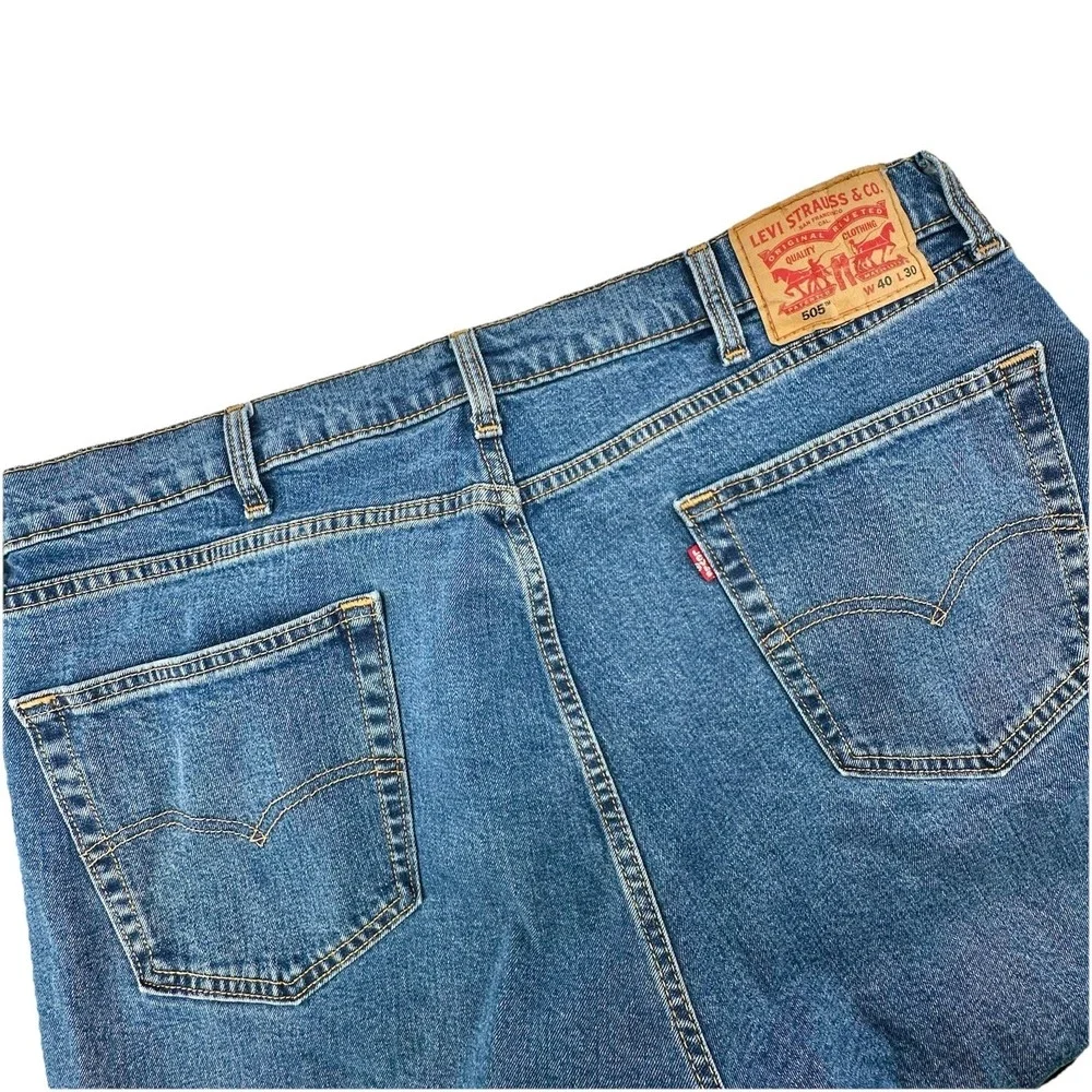 Levi's‎ 505 Jeans Men's 40x30 Denim Medium Blue Straight Classic 5 Pocket